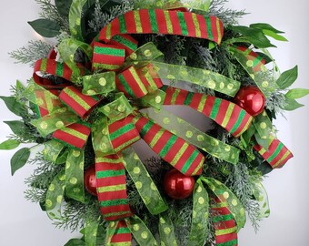 Traditional Christmas Wreath, Elegant Christmas Wreath, Whimsical Christmas Wreath