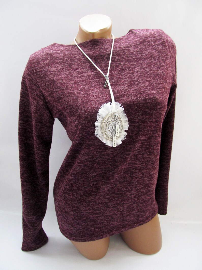 Zipper necklace Zipper jewelry Zipper accessories Suede cord jewelry Fabric jewelry suede choker Long choker