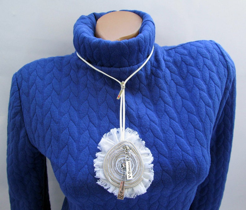 Zipper necklace Zipper jewelry Zipper accessories Suede cord jewelry Fabric jewelry suede choker Long choker