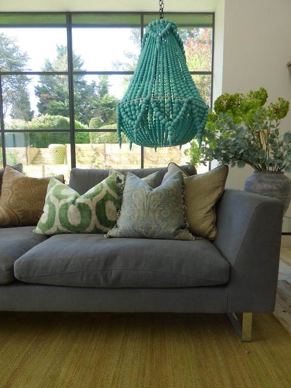 The Venice Beach House Turquoise Beaded Chandelier Ireland The Venice Beach House Turquoise Beaded, Turquoise Beaded Chandelier In Dining Room