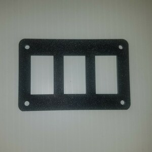 Black ABS Plastic Universal Rocker Switch Panel (3 Spots) ATV UTV