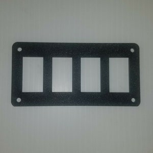 Black ABS Plastic Universal Rocker Switch Panel (4 Spots) ATV UTV