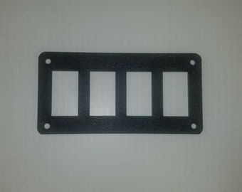 Black ABS Plastic Universal Rocker Switch Panel (4 Spots) ATV UTV