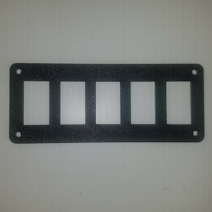 Black ABS Plastic Universal Rocker Switch Panel (5 Spots) ATV UTV