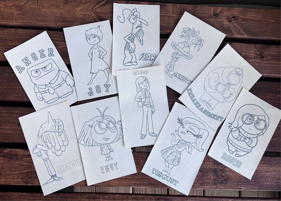Inside Out 2 Canvas Coloring Pages - Etsy