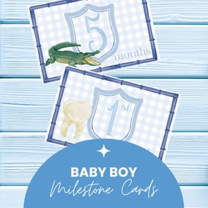Cartes jalons bébé garçon