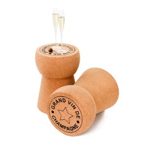 XL Champagne Cork Side Table, 40% OFF