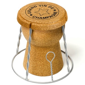 Our XL Muselet is made to scale so that the XL Champagne Cork can fit underneath :)
