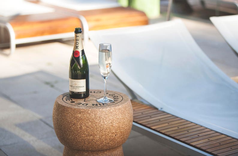 XL Champagne Cork Side Table, OVER 30% OFF image 6
