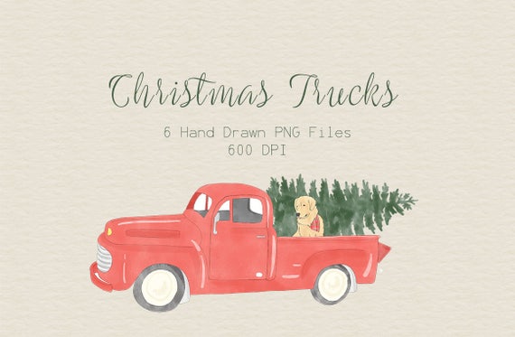 Christmas Truck Clipart / Christmas Clipart / Truck Clipart / | Etsy