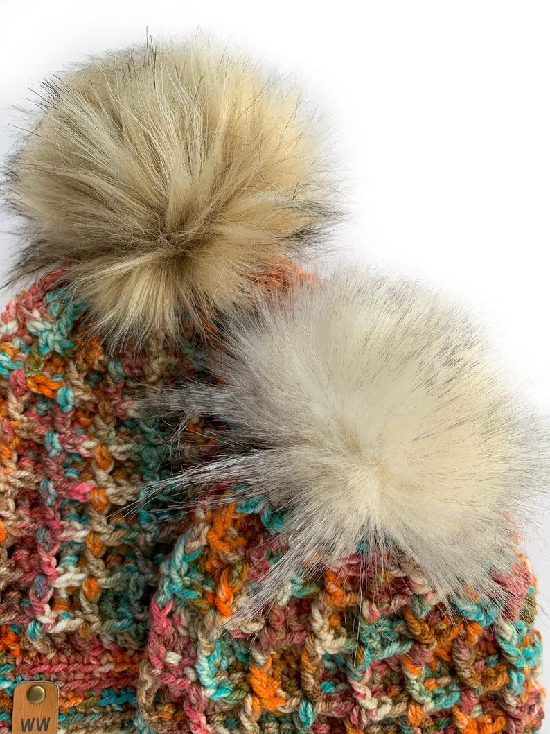 Mommy and Me Beanies Mom Beanie Baby Beanie Toddler Beanie Pom Pom Beanies Mommy and Me set Crochet Beanies Winter Beanie