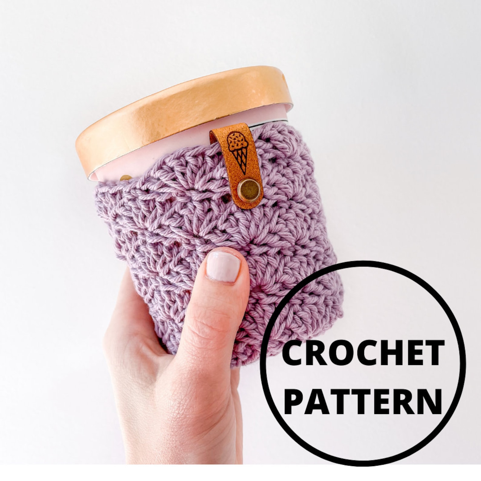 Ice Cream Cozy Pattern / Pint Cozy / Crochet Cozy / Cozies / Etsy