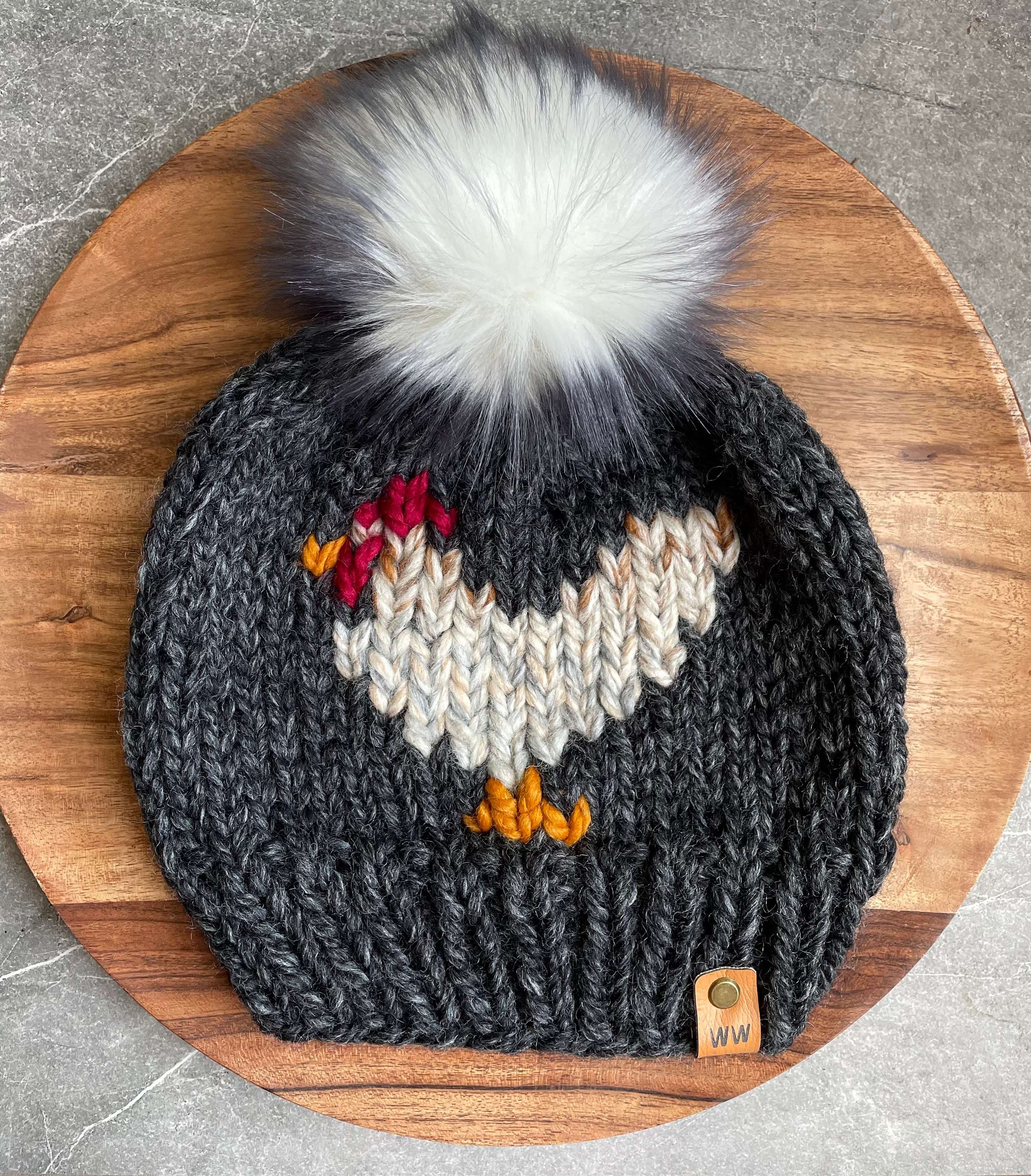 NWT American Rag Knitted Chicken Beanie | Wool Blend Animal Hat with Earflaps Chicken Beanie – Knitted & Known main image 4