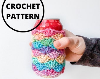 Crochet Can Cosy // Sippin Shells Can Cosy // Haakpatroon // Can Cosy-patroon // Skinny Can Cosy // Can Cosy-haakpatroon // Haken