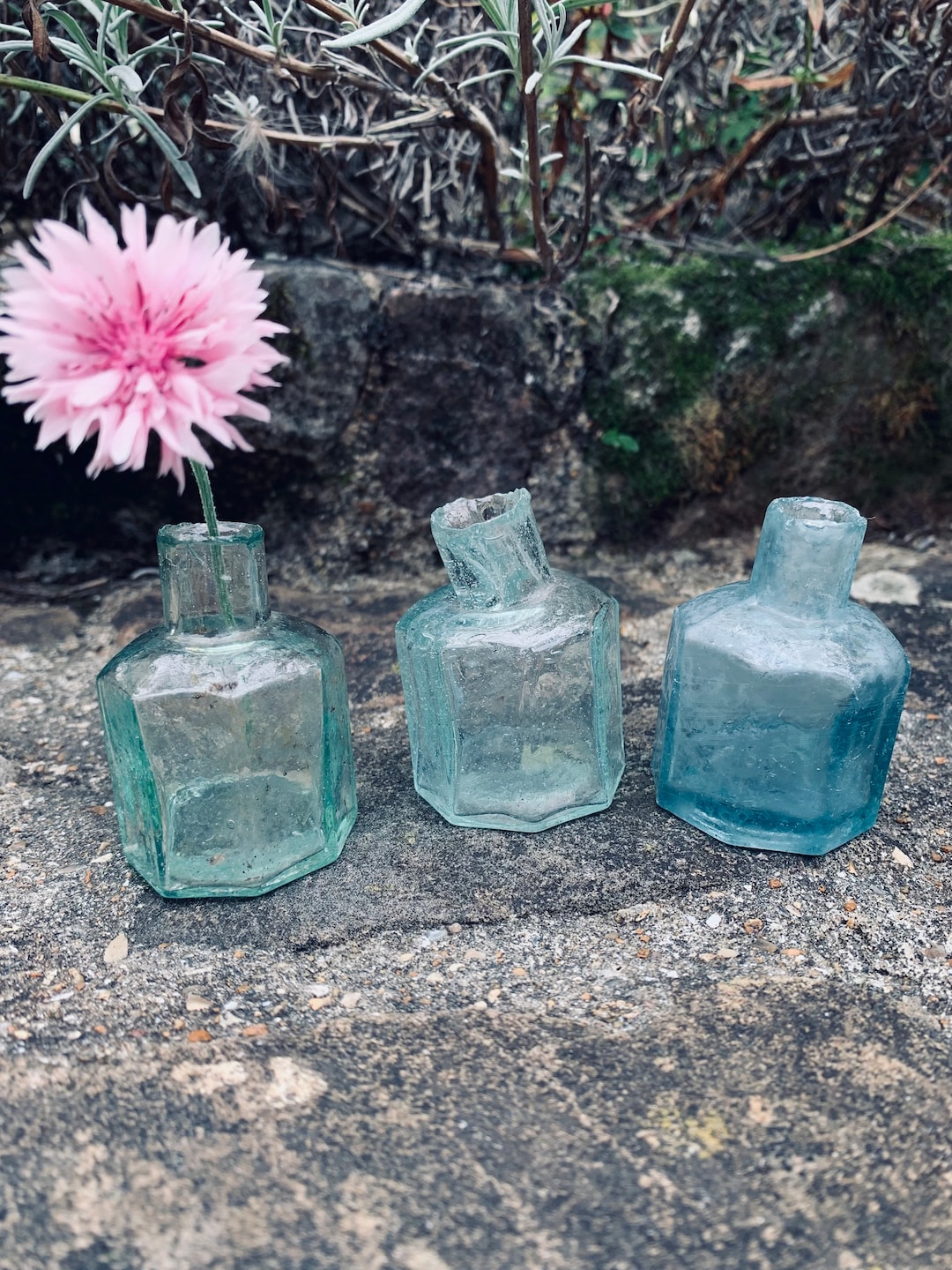 Antique Victorian Glass Ink Well - Etsy