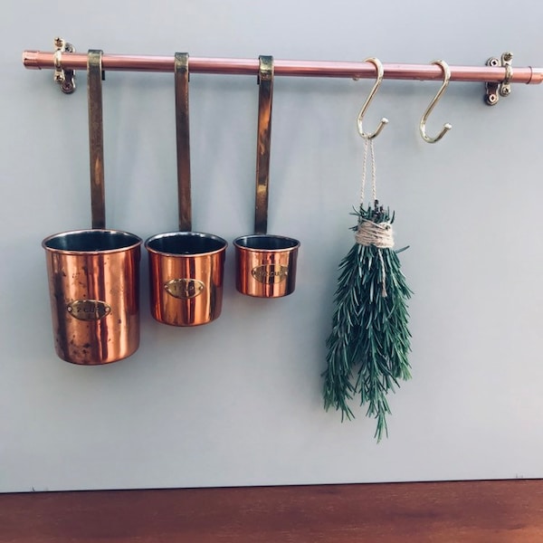 Copper & Brass Kitchen Rail, Coat Rail or Towel Rail