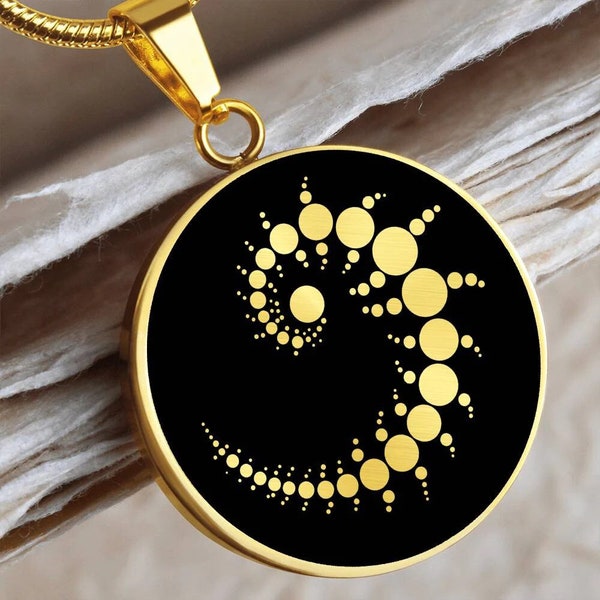 Crop Circle Pendant Necklace Jewelry Gold Sigil Silver Charm