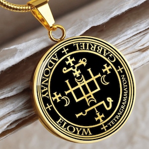 Erzengel GABRIEL Anhänger Halskette Gold Schmuck Sigil Silber