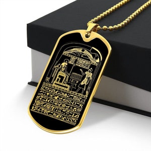 Stele Of Revealing Necklace Thelema Pendant Jewelry Gold Silver Charm Chain