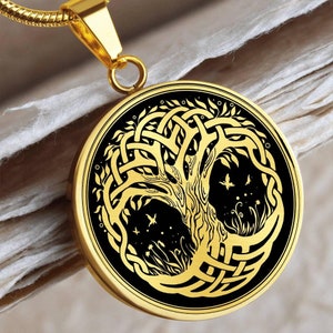 Tree of Life Necklace Jewelry Celtic Tree Pendant Gold Silver