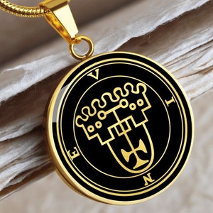 Ars Goetia Necklace Demon Sigil Pendant Jewelry Gold Silver