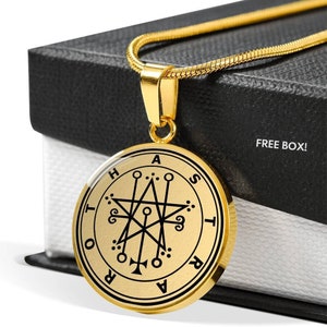 Astaroth Sigil Halskette Dämon Siegel Schmuck Goetia Amulett Talisman Anhänger