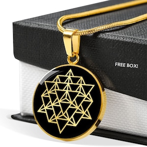 Sacred Geometry Mercabah Pendant Star Tetrahedron Necklace Jewelry Men Merkabah Merkaba Amulet Talisman