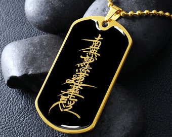 Nam Myoho Renge Kyo Necklace Jewelry Buddhist Pendant Gift Engraved