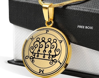 King Paimon Sigil Necklace Jewelry Pendant Goetia Gold Silver