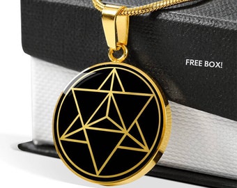 Merkabah Merkaba Necklace Pendant Amulet Talisman Star Tetrahedron Jewelry