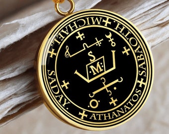 Archangel MICHAEL Pendant Necklace Sigil Gold Silver Jewelry