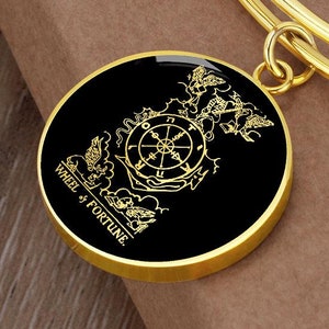 Tarot Jewelry Rueda de la Fortuna Pulsera Tarjeta Regalo de Bruja