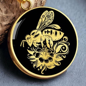 Biene Halsketten-Anhänger Schmuck Bumble Bee Gold Silber Charm