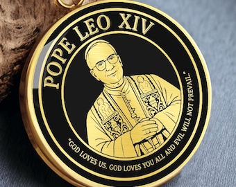 Aimant Frigo Pape Léon XIV Robert Francis Prevost - Fait Main, Plastique Laminé 6x7 Cm, Souvenir Vatican Nouveau Pape