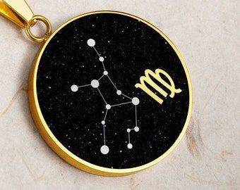 Collana Vergine Costellazione Ciondolo Segno Zodiacale Gioielli Oro Argento