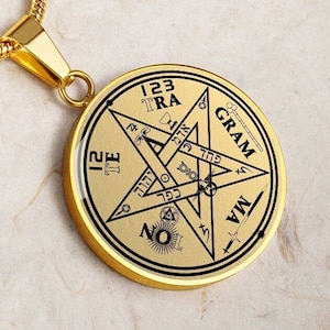 Tetragrammaton Necklace Pendant Gold Silver Jewelry