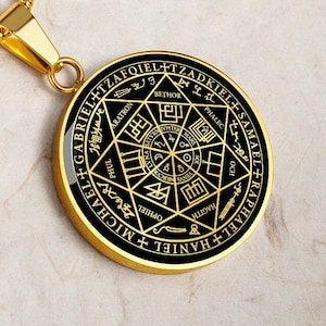 Seal of Seven 7 Archangels Talisman Necklace Pendant Jewelry Amulet