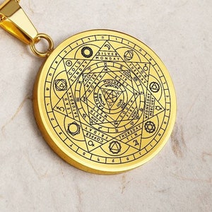 Hermetic Principles Necklace Pendant Jewelry Gold Silver Chain Amulet Talisman