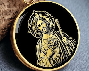 Saint Jude Necklace, Catholic Jewelry Patron of Lost Causes Pendant