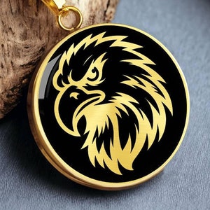 Eagle Necklace Pendant Jewelry Gold Charm Silver Men Women