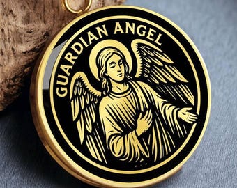 Collar de ángel de la guarda con colgante angelical, joyería de oro y plata.