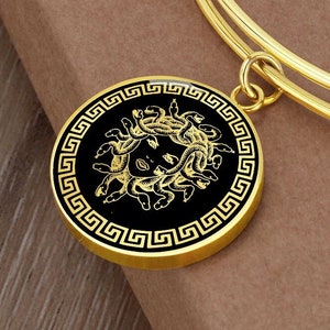 Medusa Bracelet Pendant Jewelry Gold Silver Charm Amulet