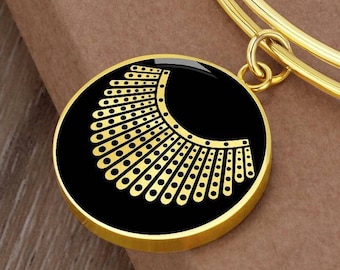 RBG Ruth Bader Ginsburg Bangle Bracelet: Feminist Gift