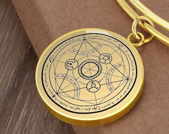 Fullmetal Alchemist Transmutation Circle Bracelet Alchemy Jewelry Pendant Charm