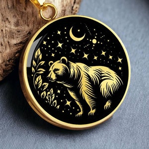 Bär Halskette Anhänger Schmuck Gold Silber Charm