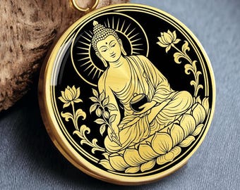 Medicine Buddha Necklace - Bhaisajyaguru Pendant - Buddhist Jewelry - Tibetan Amulet