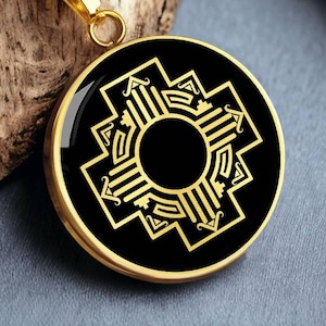 Inca Cross Pendant Chakana Cross Necklace Peruvian Jewelry Gold Gift Silver Amulet Taliman