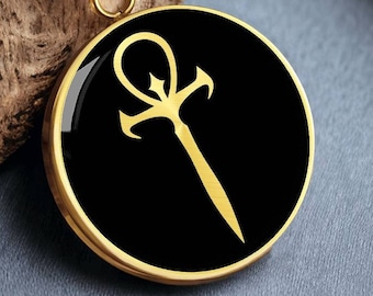 Vampire Ankh Necklace Pendant Gothic Jewelry Gold Silver Charm