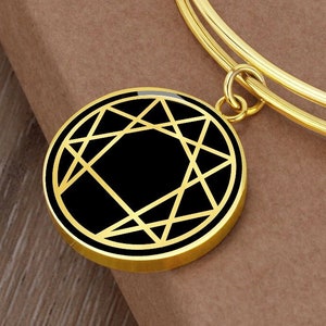 Enneagram Bracelet Jewelry Pendant Gold Silver Charm 1 2 3 4 5 6 7 8