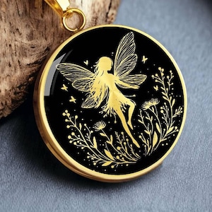 Fairy Necklace Pendant Jewelry Gold Silver